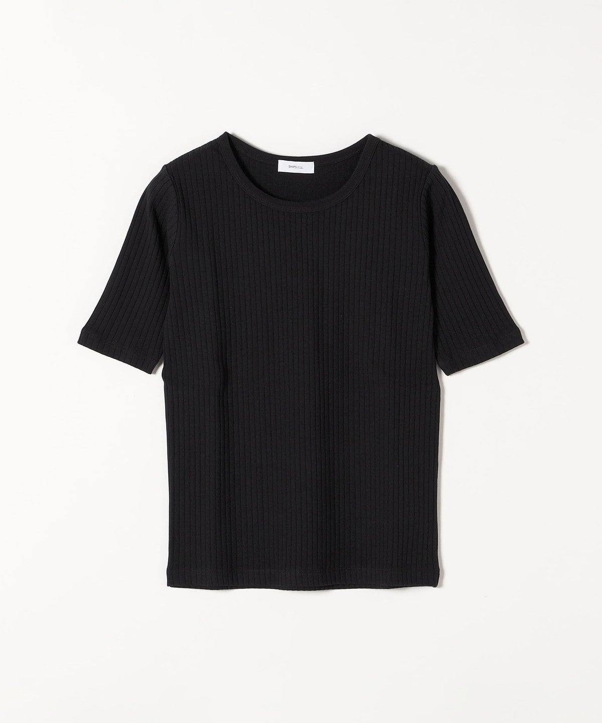 SHIPS any:〈洗濯機可能〉テレコ リブ ハーフスリーブ TEE