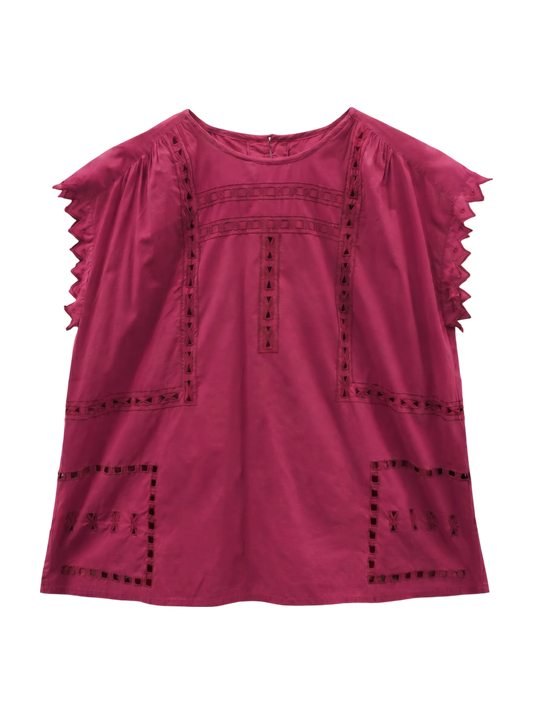 SHIPS any:カットワーク刺繍ブラウス