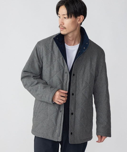 SHIPS: LANATEC スタンドカラー 中綿/キルティング ジャケット