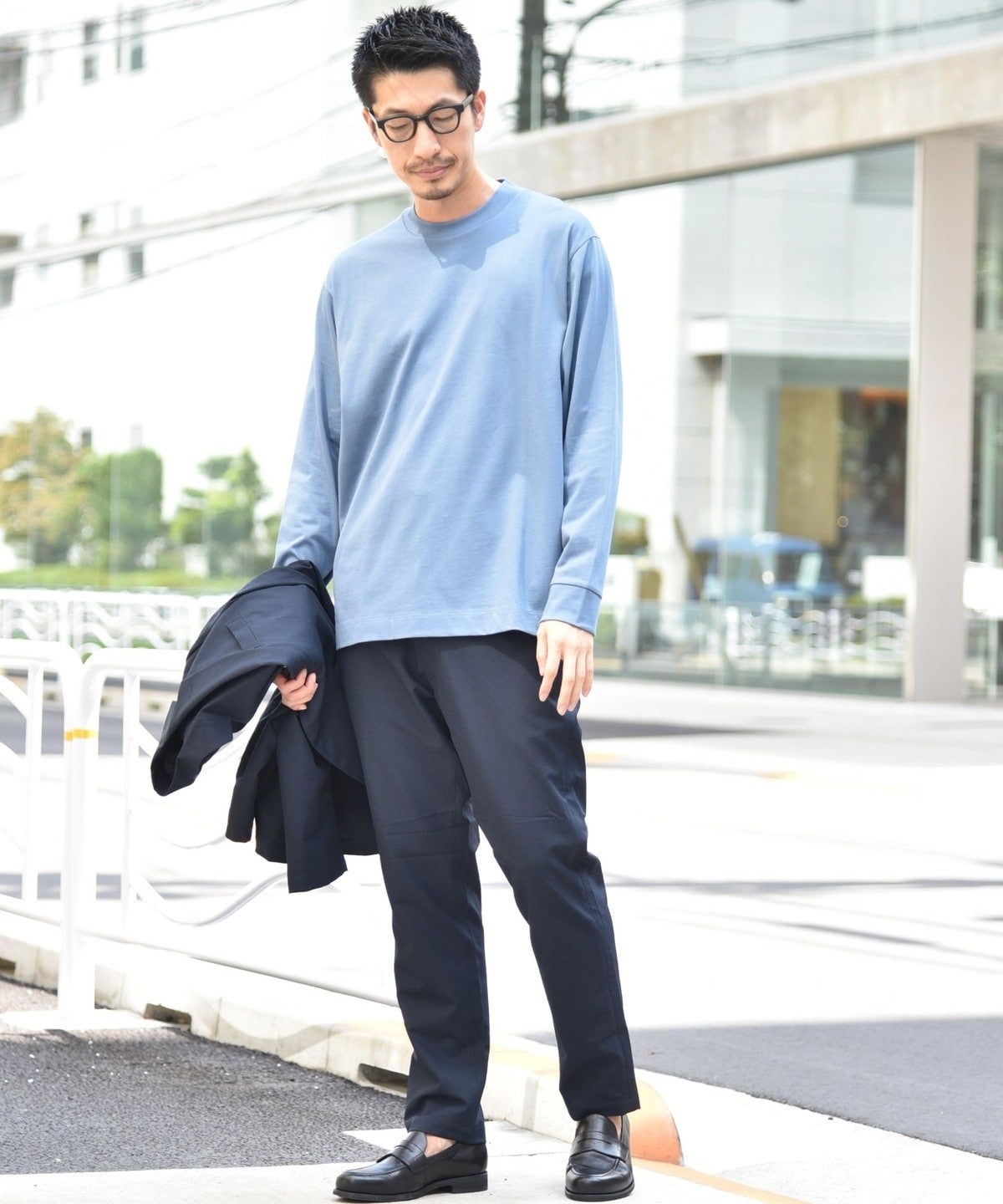 【WEB限定】SHIPS: 形態安定 防シワ加工 テレワーク ビズ Tシャツ (ロンT) 21FW