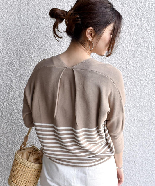 SHIPS Days:ボーダー バックタック プルオーバー