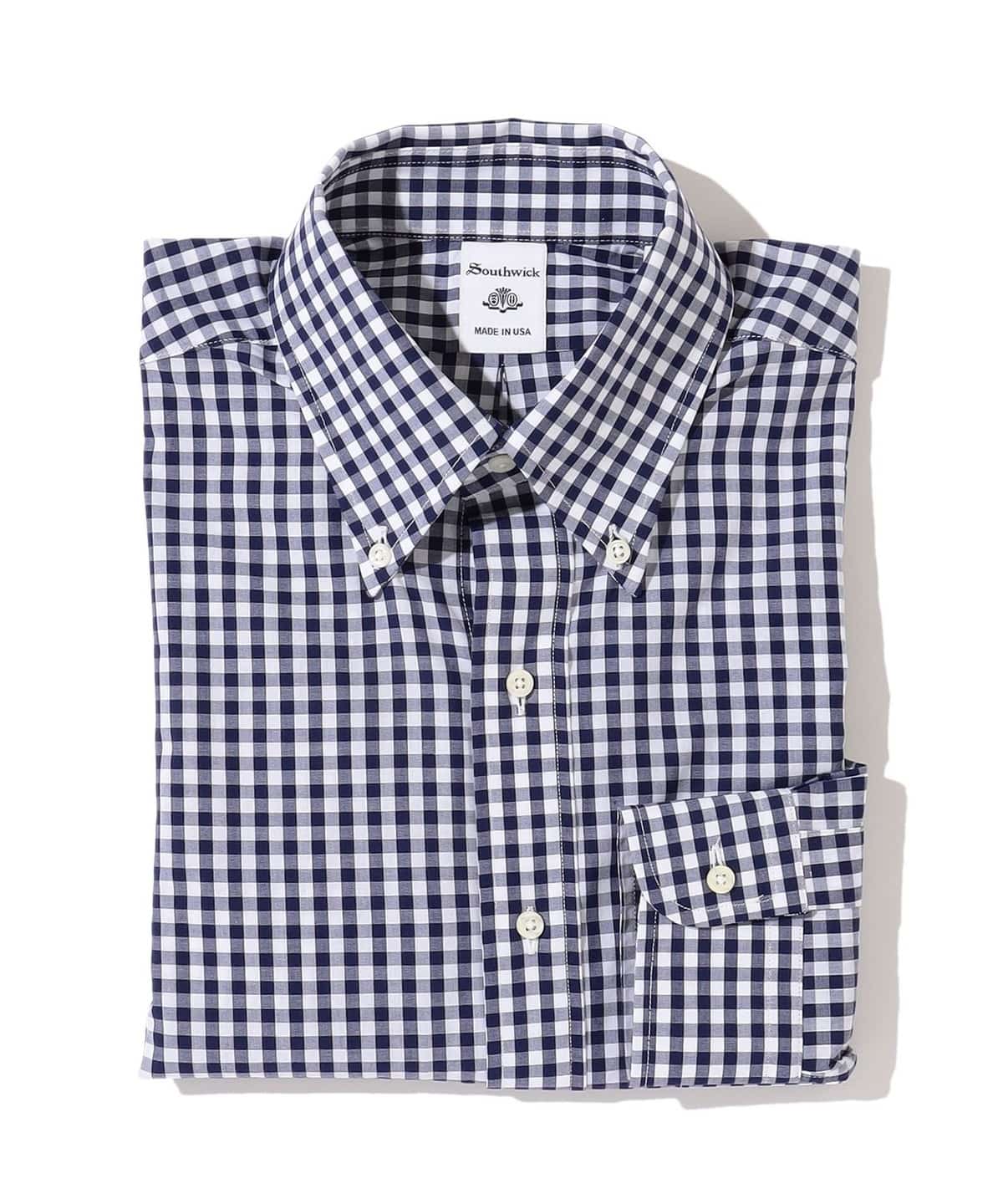 Southwick: ポプリン ギンガムチェック ボタンダウンシャツ