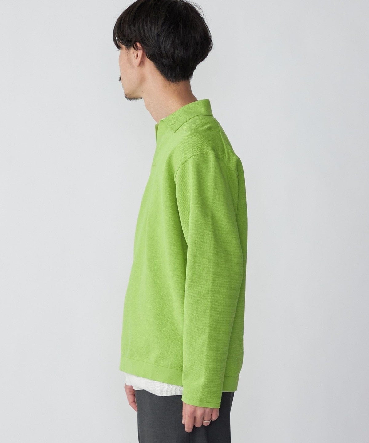 SHIPS:〈手洗い可能〉14ゲージ TEXBRID(R) ミラノリブ スキッパー ポロシャツ