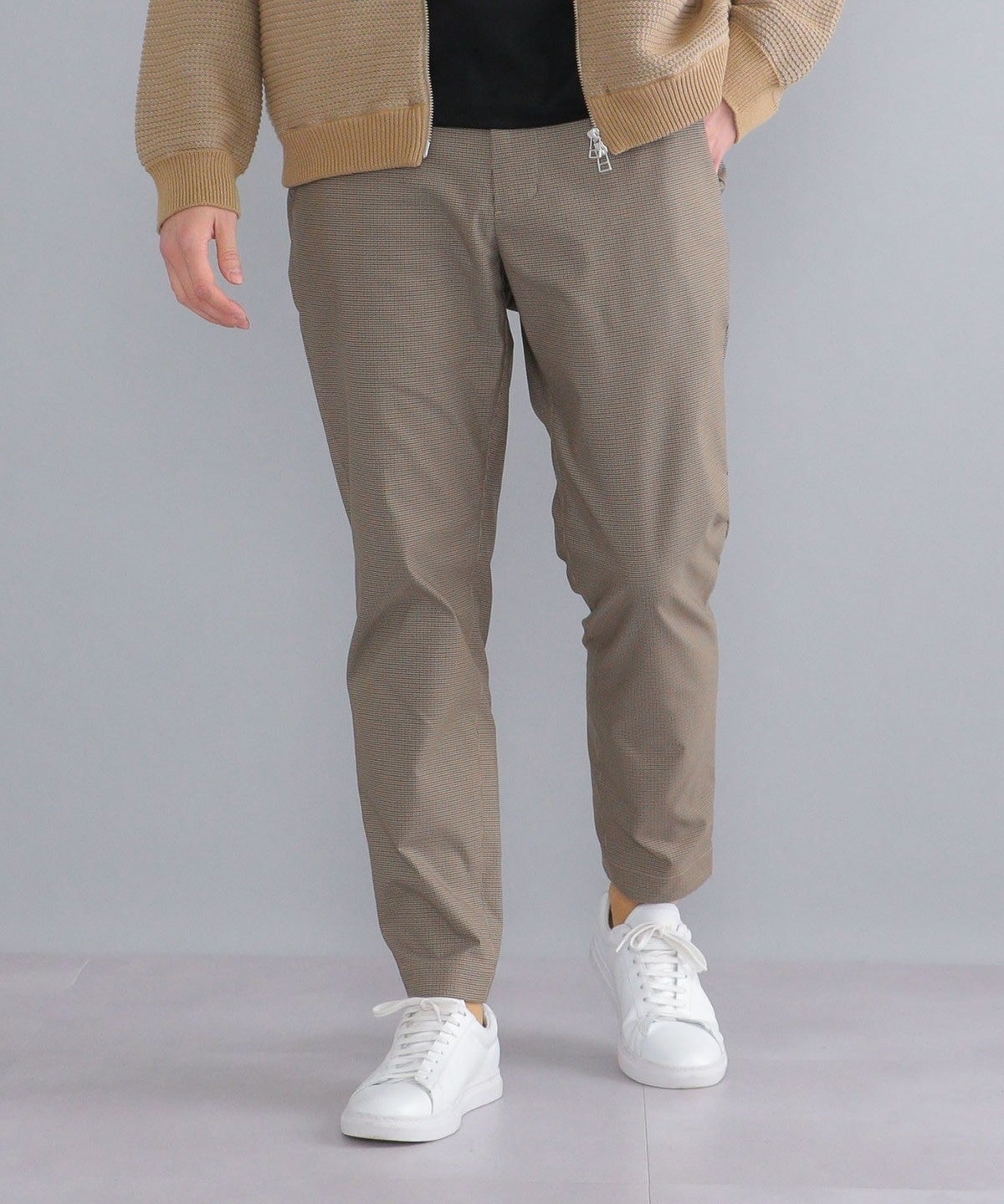 SHIPS:〈撥水〉Primeflex(R) チェックパターン ハイブリッド イージーパンツ
