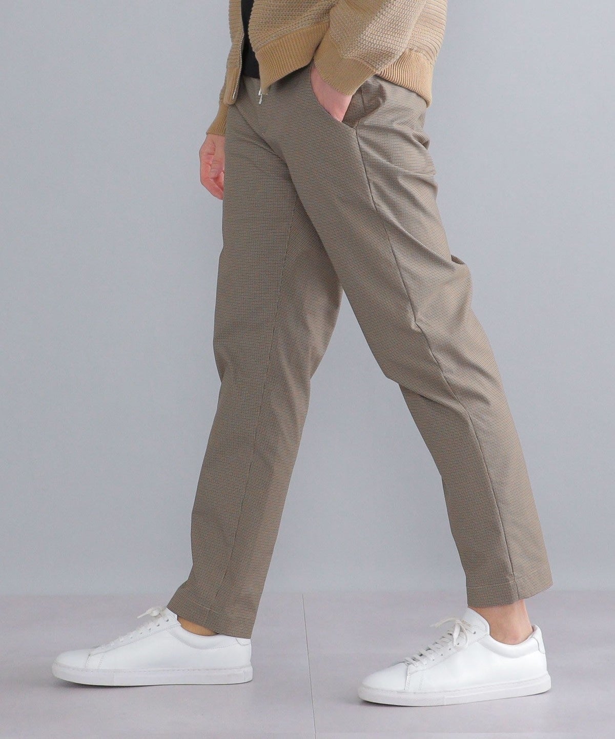 SHIPS:〈撥水〉Primeflex(R) チェックパターン ハイブリッド イージーパンツ