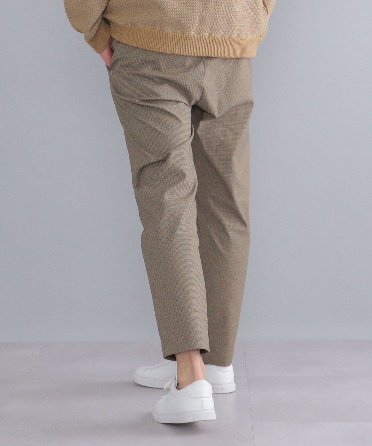 SHIPS:〈撥水〉Primeflex(R) チェックパターン ハイブリッド イージーパンツ