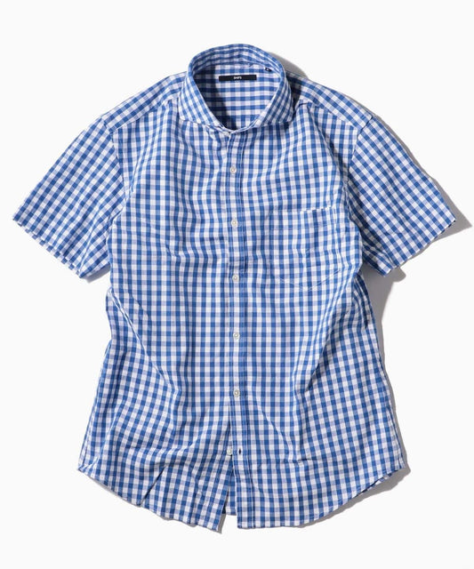 SHIPS: カラミ セミワイドカラー ショートスリーブシャツ