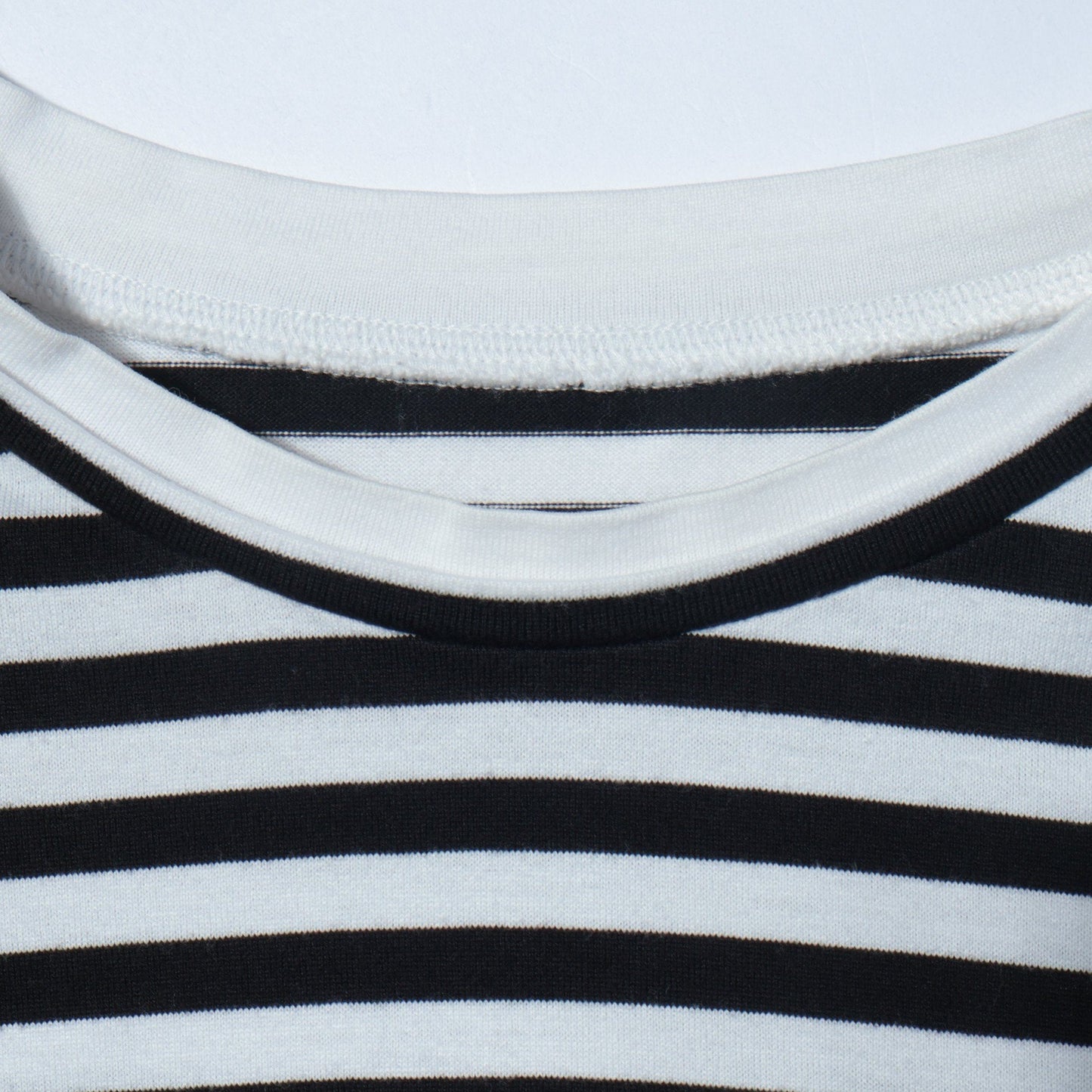 〈洗濯機可能〉ダブルネック コットン ボーダー プルオーバー