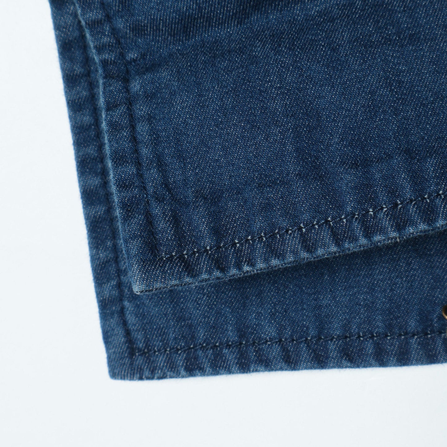 〈手洗い可能〉デニム ダブル ポケット シャツ ワンピース