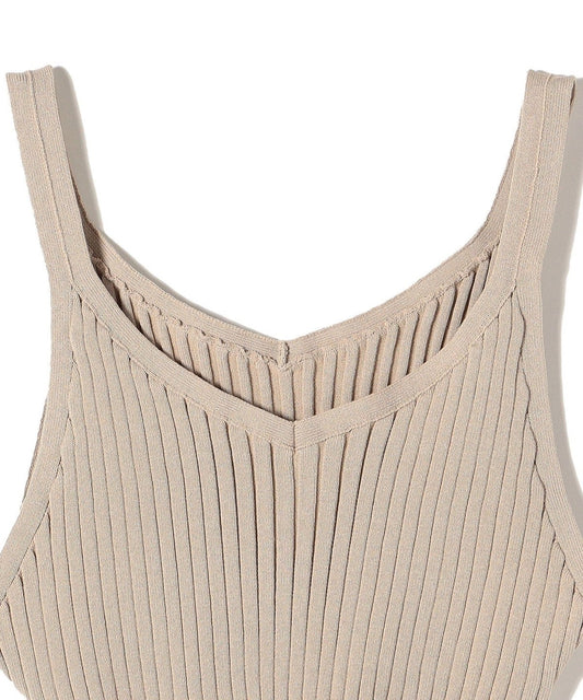 〈手洗い可能〉ニット リブ ビスチェ