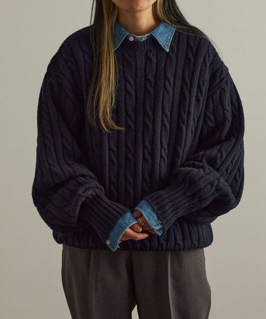 SHIPS NINE CASE:ケーブル ニット