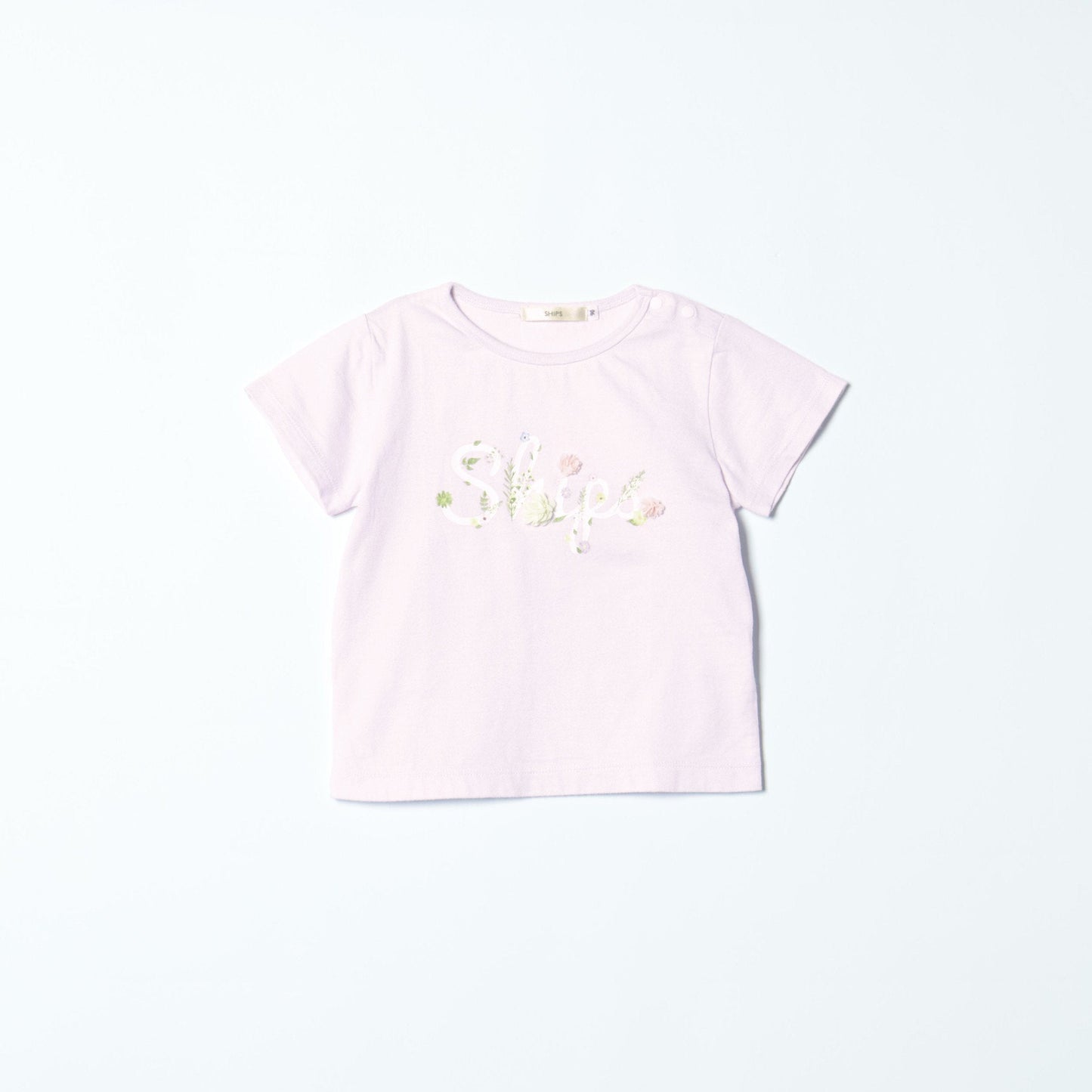 SHIPS KIDS:フラワー ロゴ 半袖 TEE(80〜90cm)