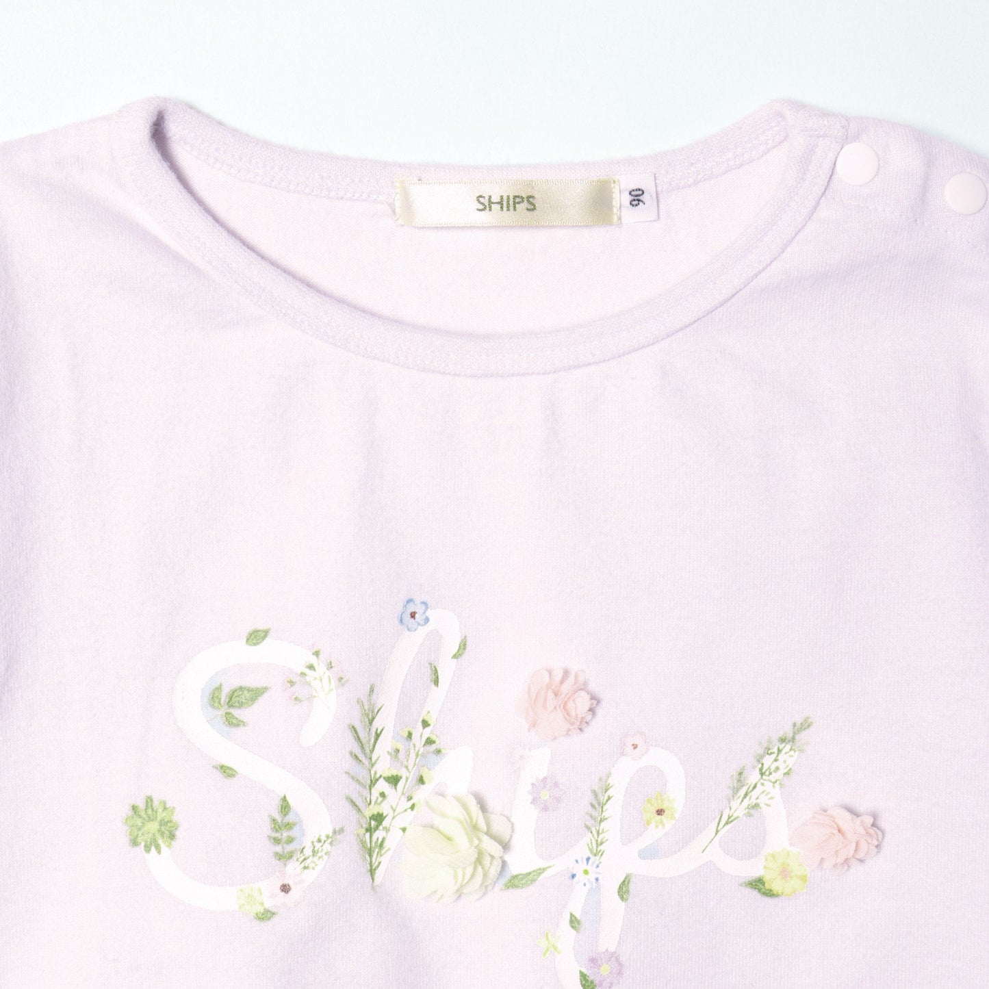 SHIPS KIDS:フラワー ロゴ 半袖 TEE(80〜90cm)