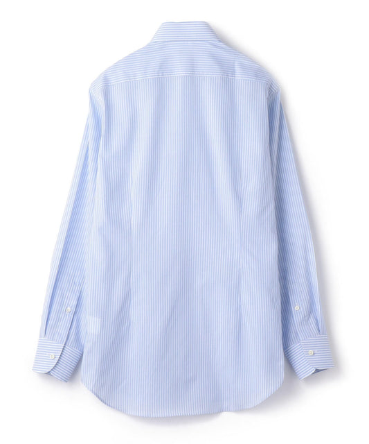SD: ロングストライプ ワンピースカラー シャツ(ライトブルー)