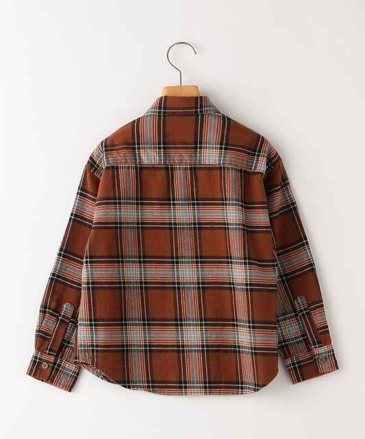 SHIPS KIDS:100〜130cm / ネル チェック ボタンダウン シャツ