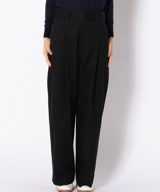 PrimaryNavyLabel:コットンバックベルトワイドパンツ