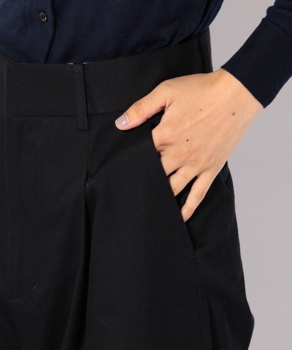 PrimaryNavyLabel:コットンバックベルトワイドパンツ