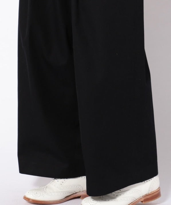 PrimaryNavyLabel:コットンバックベルトワイドパンツ