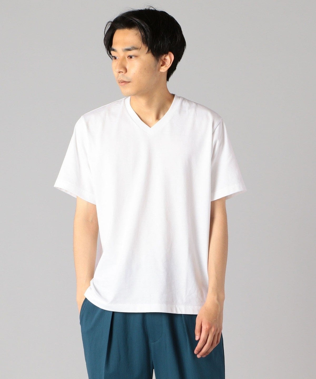 SHIPS: 抗菌・防臭 NANO-FINE(R) コットン Vネック Tシャツ