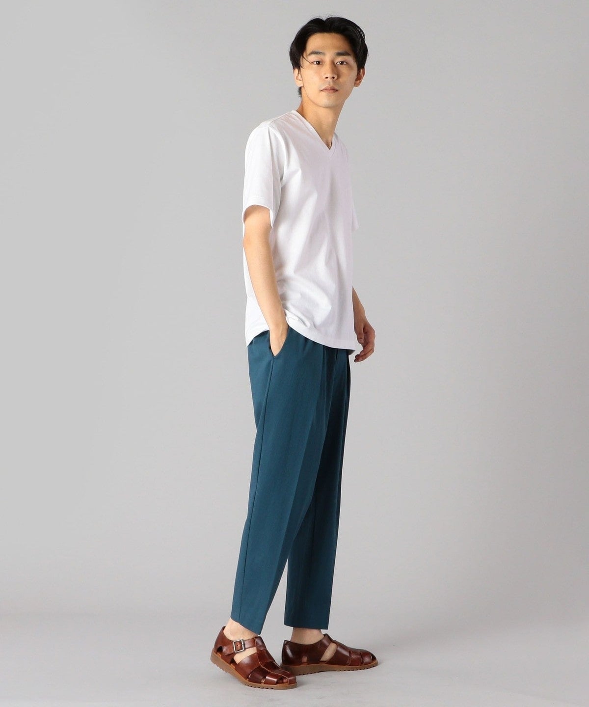 SHIPS: 抗菌・防臭 NANO-FINE(R) コットン Vネック Tシャツ