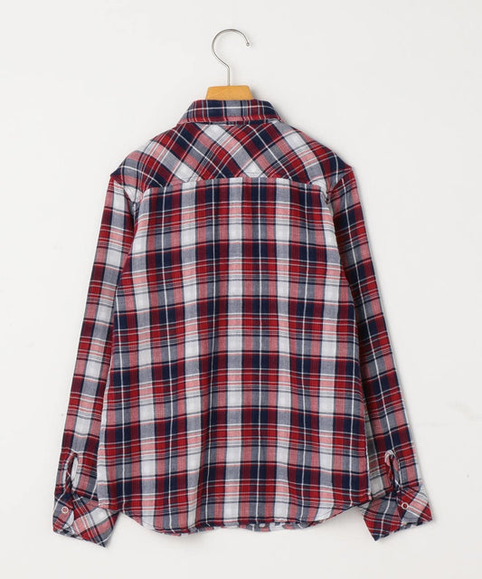 SHIPS KIDS:リバーシブル チェック シャツ(145〜160cm)