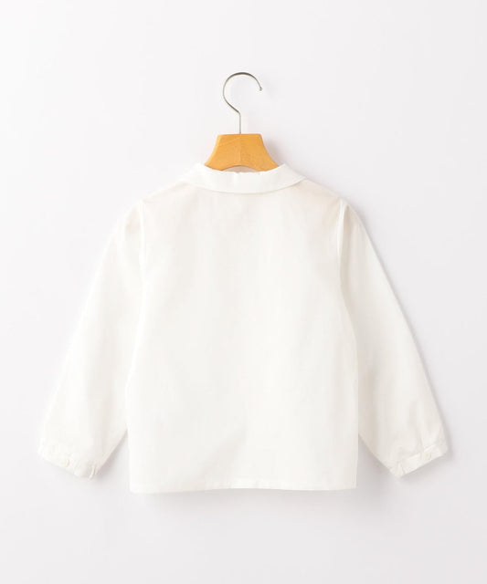 SHIPS KIDS:ラウンドカラー 長袖 ブラウス(100〜130cm)