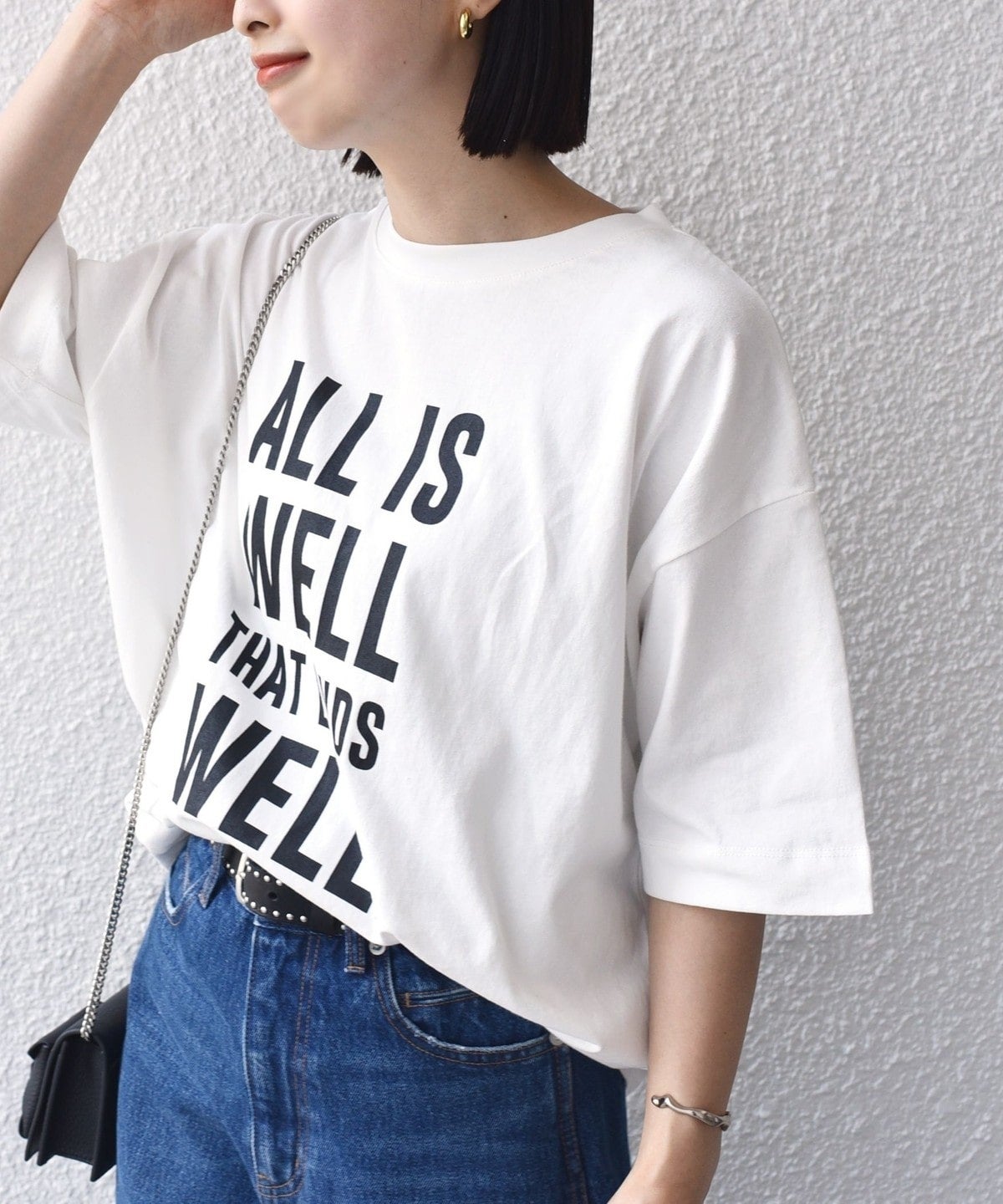 【SHIPS別注】81BRANCA:5分袖 ロゴ TEE 24SS