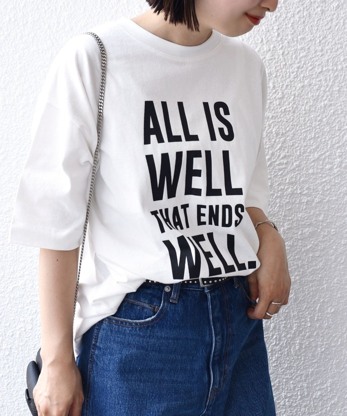 【SHIPS別注】81BRANCA:5分袖 ロゴ TEE 24SS