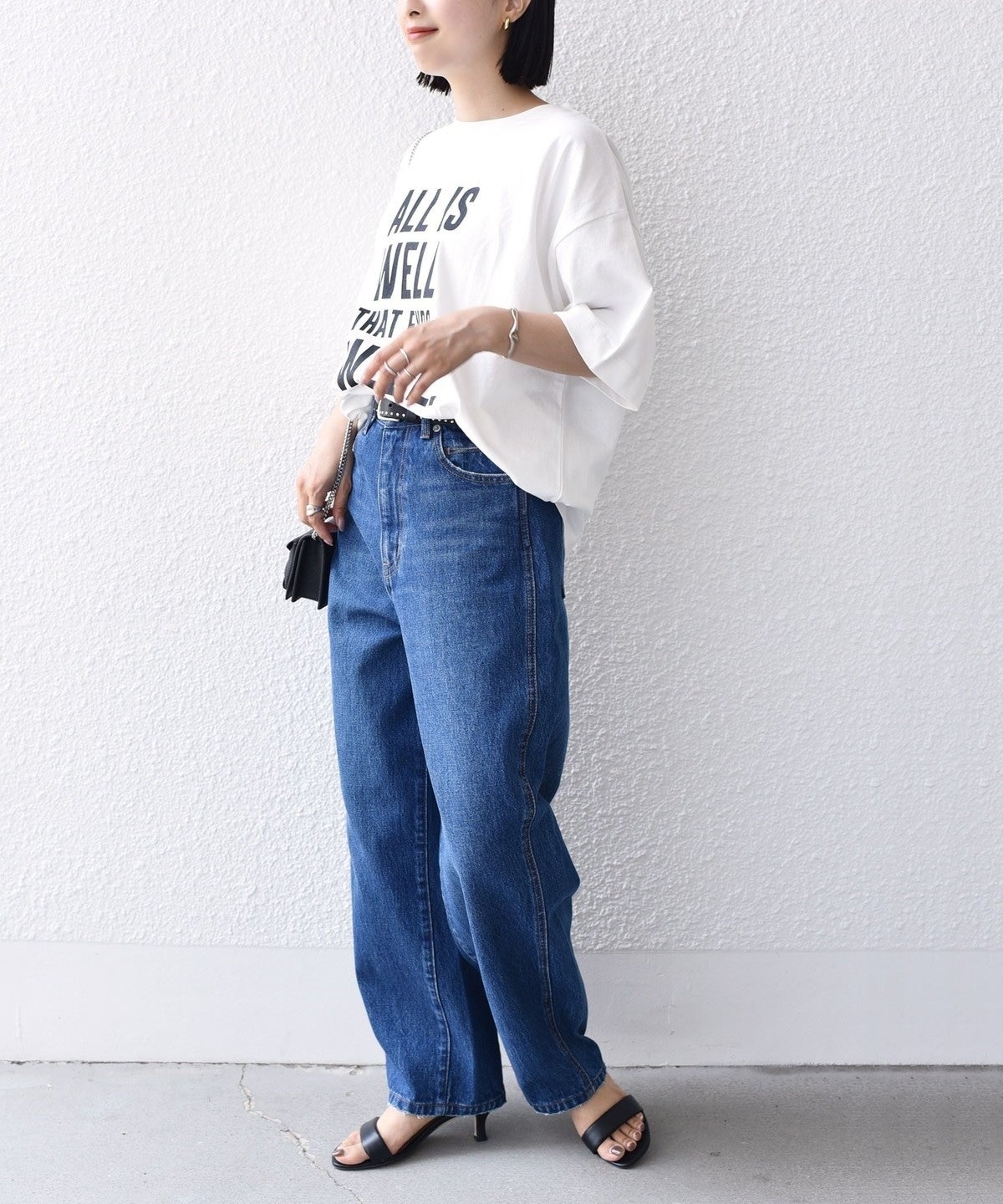 【SHIPS別注】81BRANCA:5分袖 ロゴ TEE 24SS