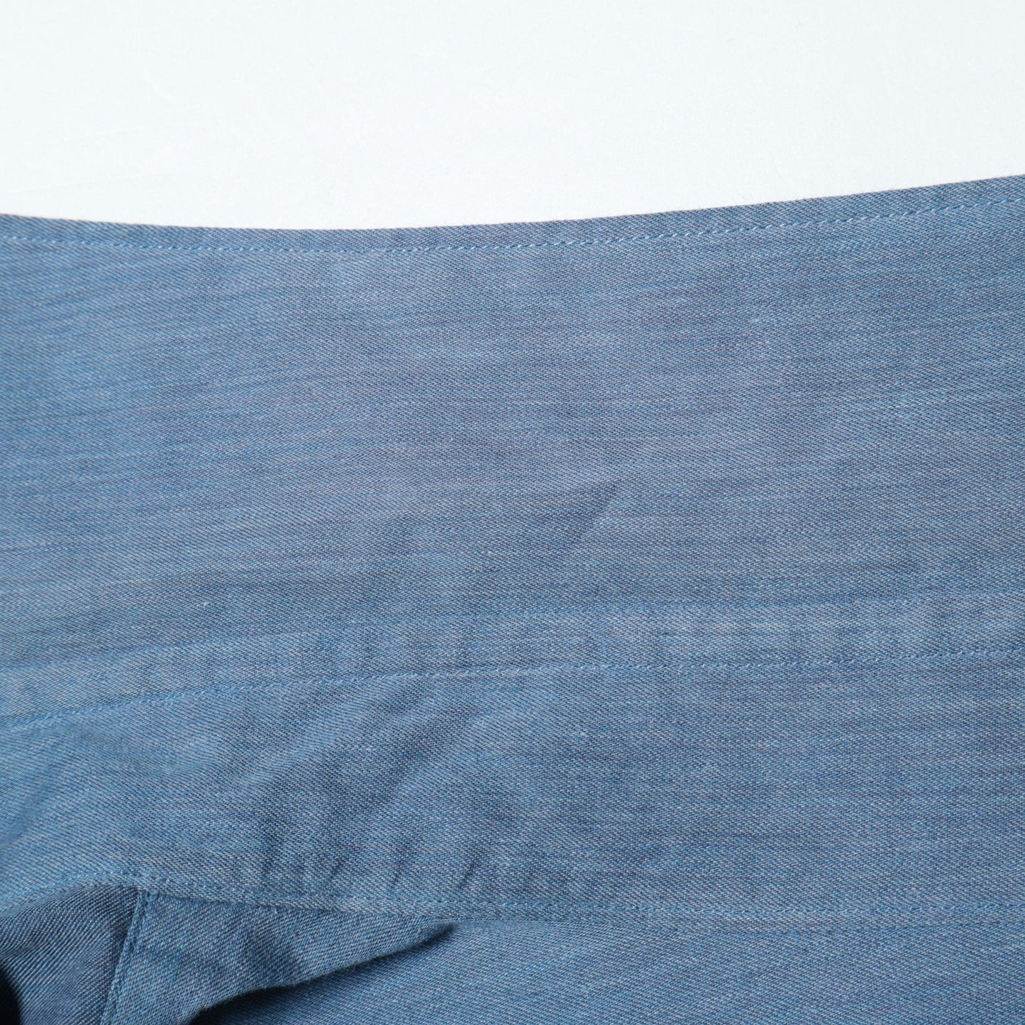 SHIPS:【テレワーク対応可能】SPAIN FABRIC ウォッシュド インディゴライク ワイドカラー シャツ