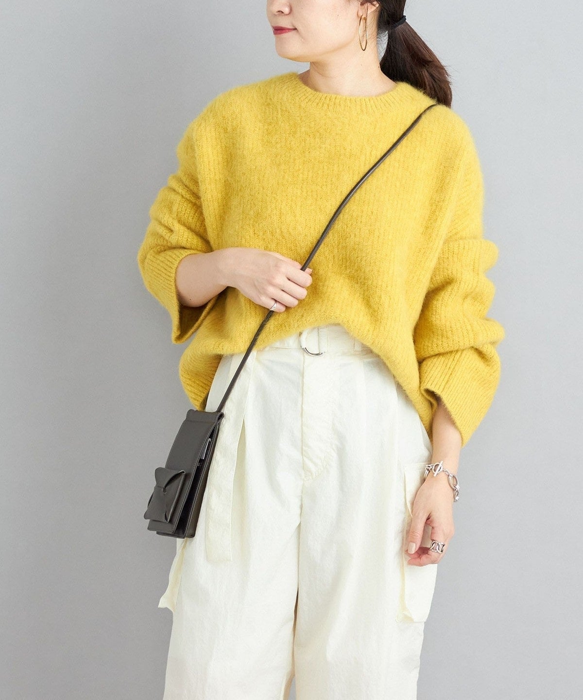 手洗い可能〉フォックス クルーネック ニット プルオーバー / ONE SIZE