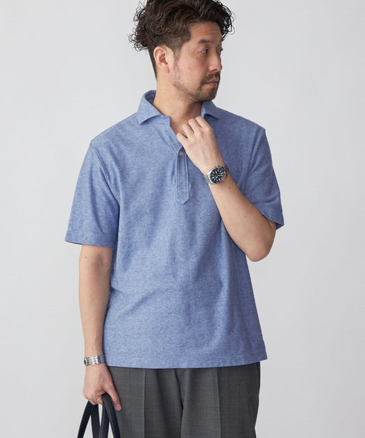 SHIPS: スキッパー パイル ポロシャツ