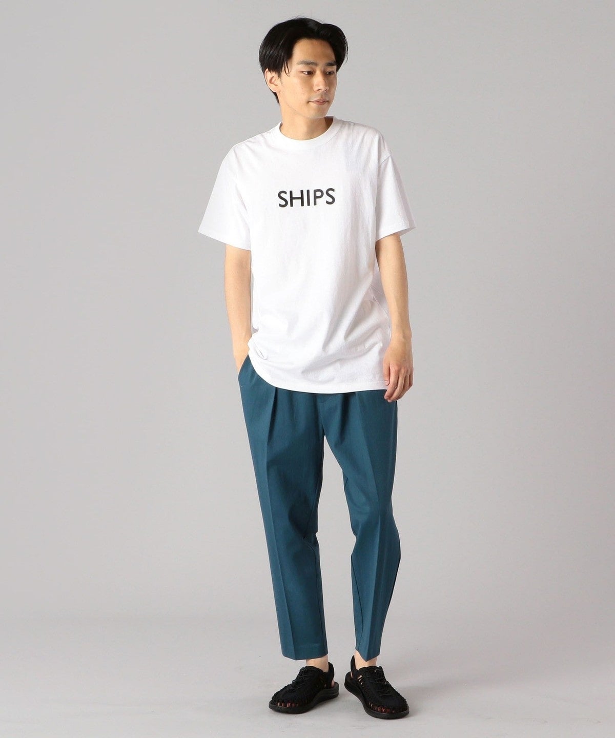SHIPS:【一部WEB限定カラー】SHIPSロゴ エンブロイダリー Tシャツ