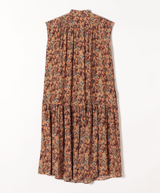 SHIPS any:〈洗濯機可能〉ペイズリー ロウ ギャザー ロング ワンピース