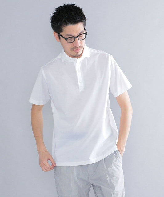 SHIPS:ALBINI 32ゲージ カノコ無地 ポロシャツ