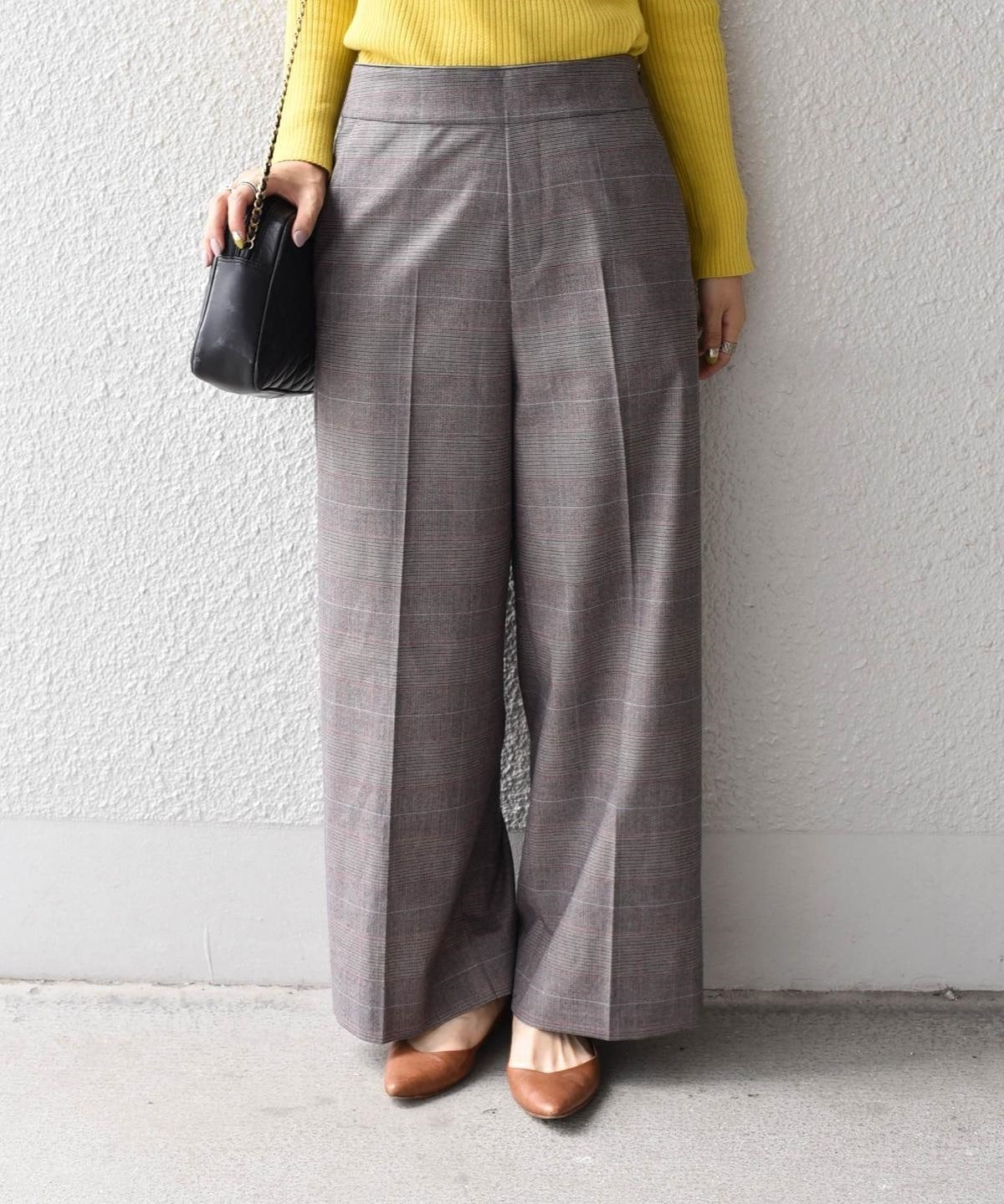 【手洗い可能】チェックパンツ