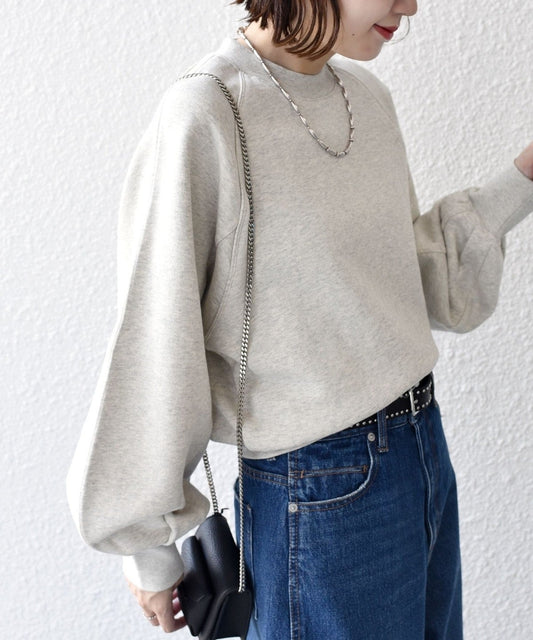 【WEB限定】〈着丈が選べる〉オーガニックコットン ラグラン スウェット