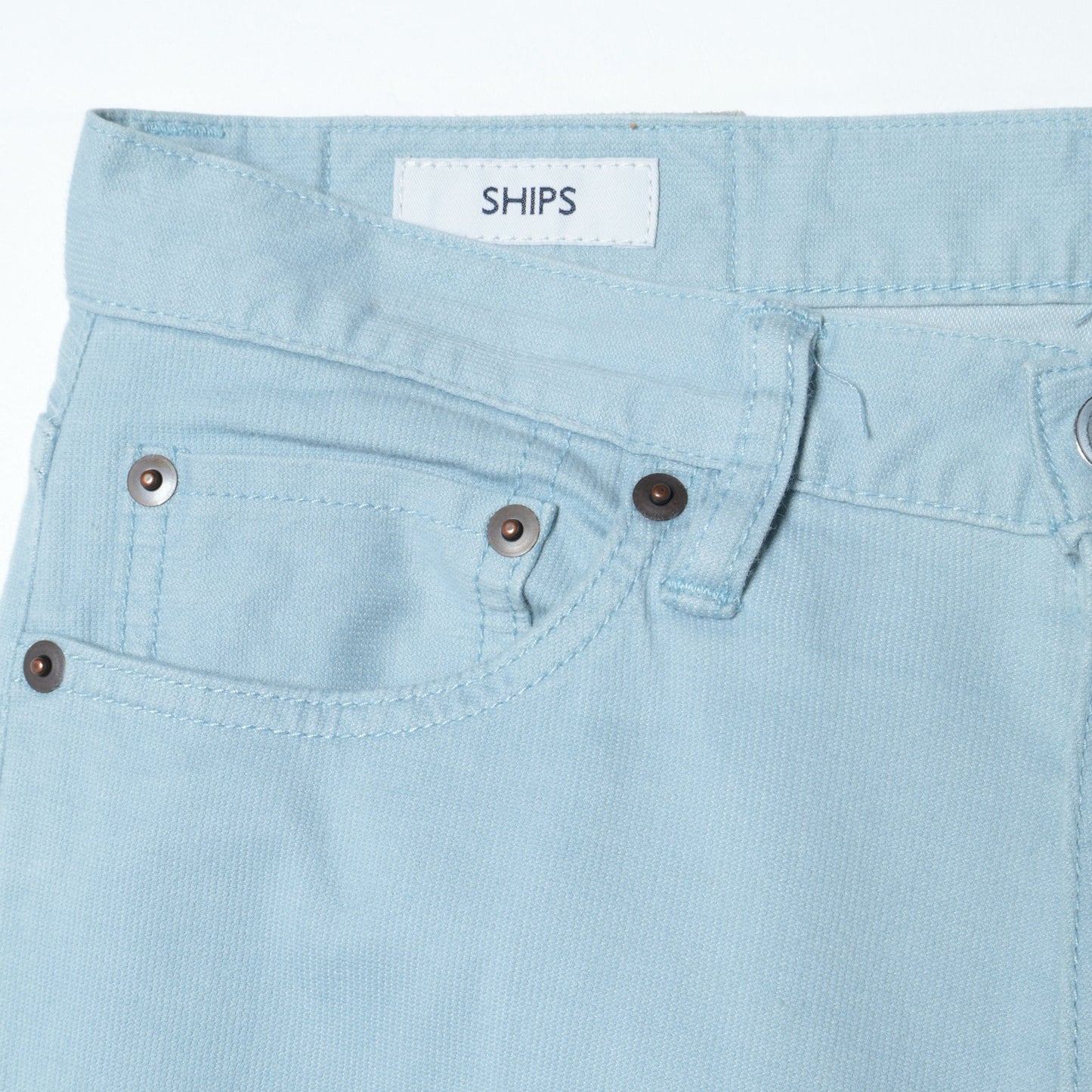 SHIPS:5PKT SELVAGE PIQUE STR