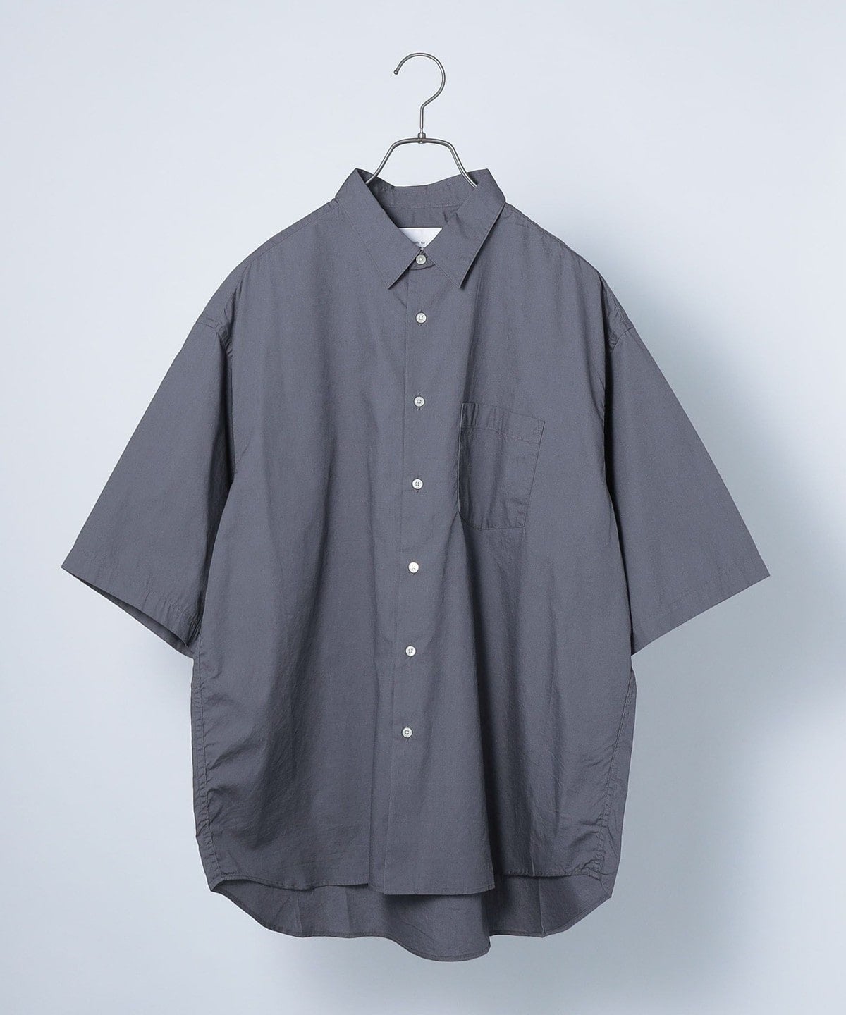SHIPS any: ビックシルエット レギュラーカラー ハーフスリーブ シャツ