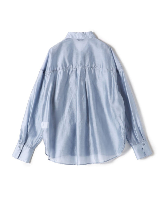 SHIPS Colors:〈手洗い可能〉シアー ローン フロントフリル シャツ