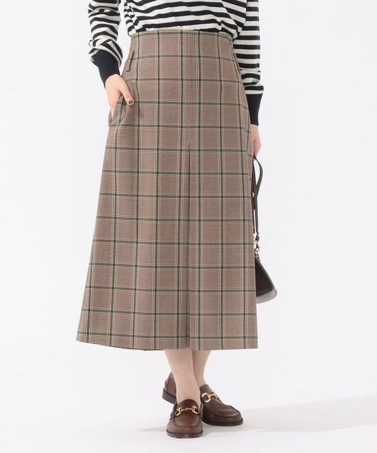 1ボックスプリーツチェックスカート