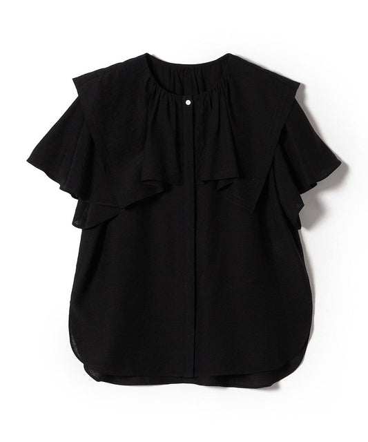 【WEB限定】〈手洗い可能〉セーラー カラー ピコ ブラウス