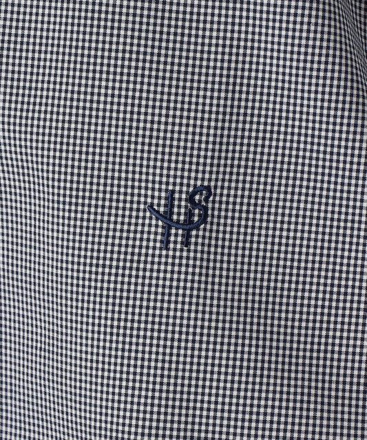 【WEB限定】SHIPS: ワンポイント ロゴ エンブロイダリー ブロード ショートスリーブ シャツ