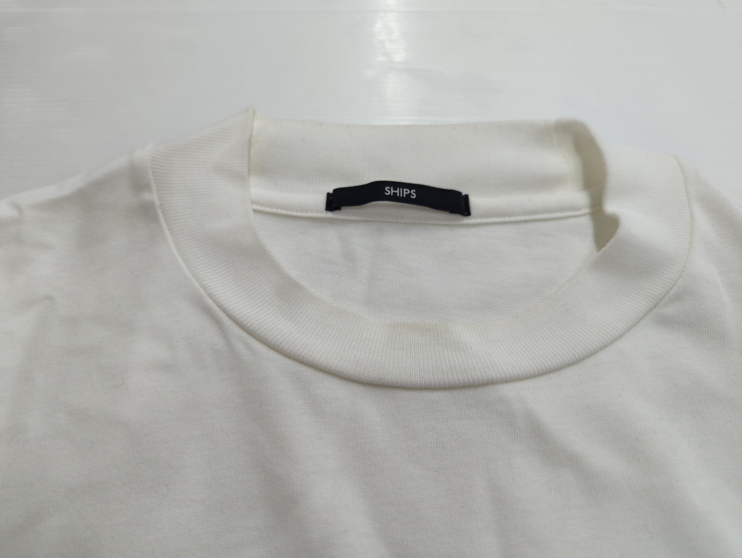 【WEB限定】SHIPS: 形態安定 防シワ加工 テレワーク ビズ クルーネック Tシャツ