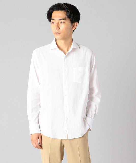 SHIPS: <ストレッチ> セミワイドカラー レノクロス シャツ