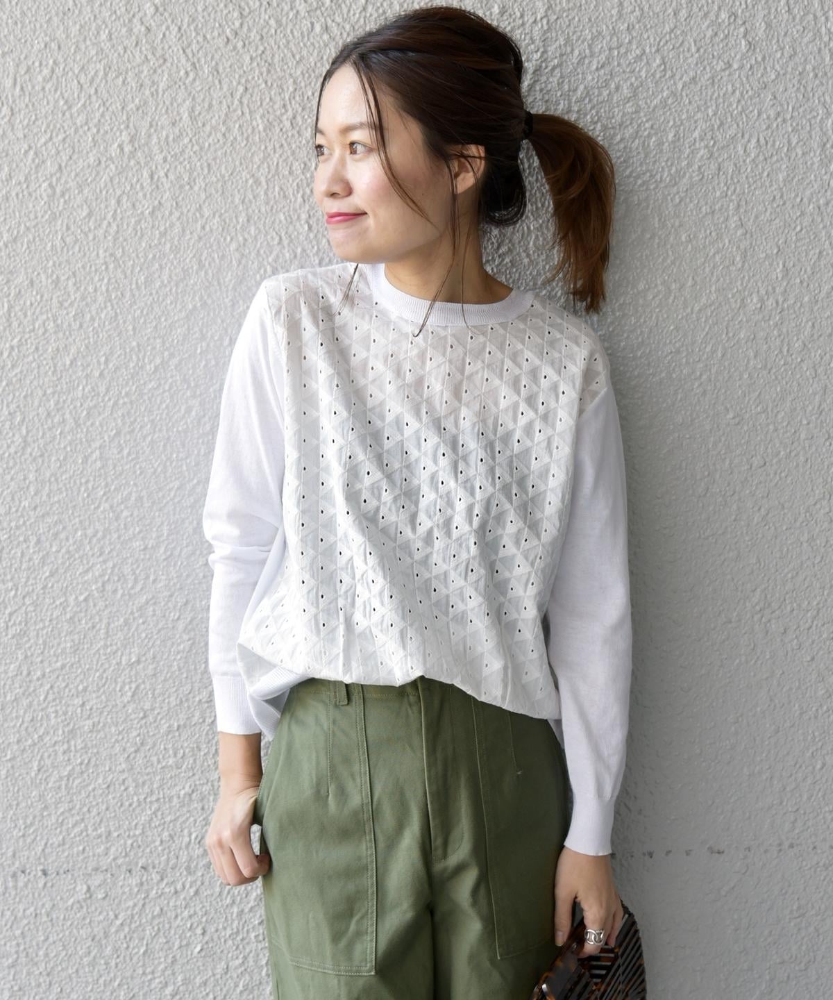 liflattie ships:レース2WAYカーディガン