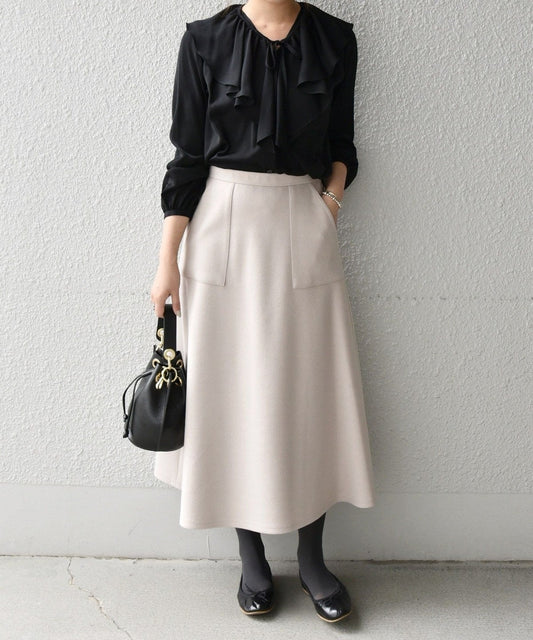 SHIPS any: ジャージメルトン サーキュラー スカート