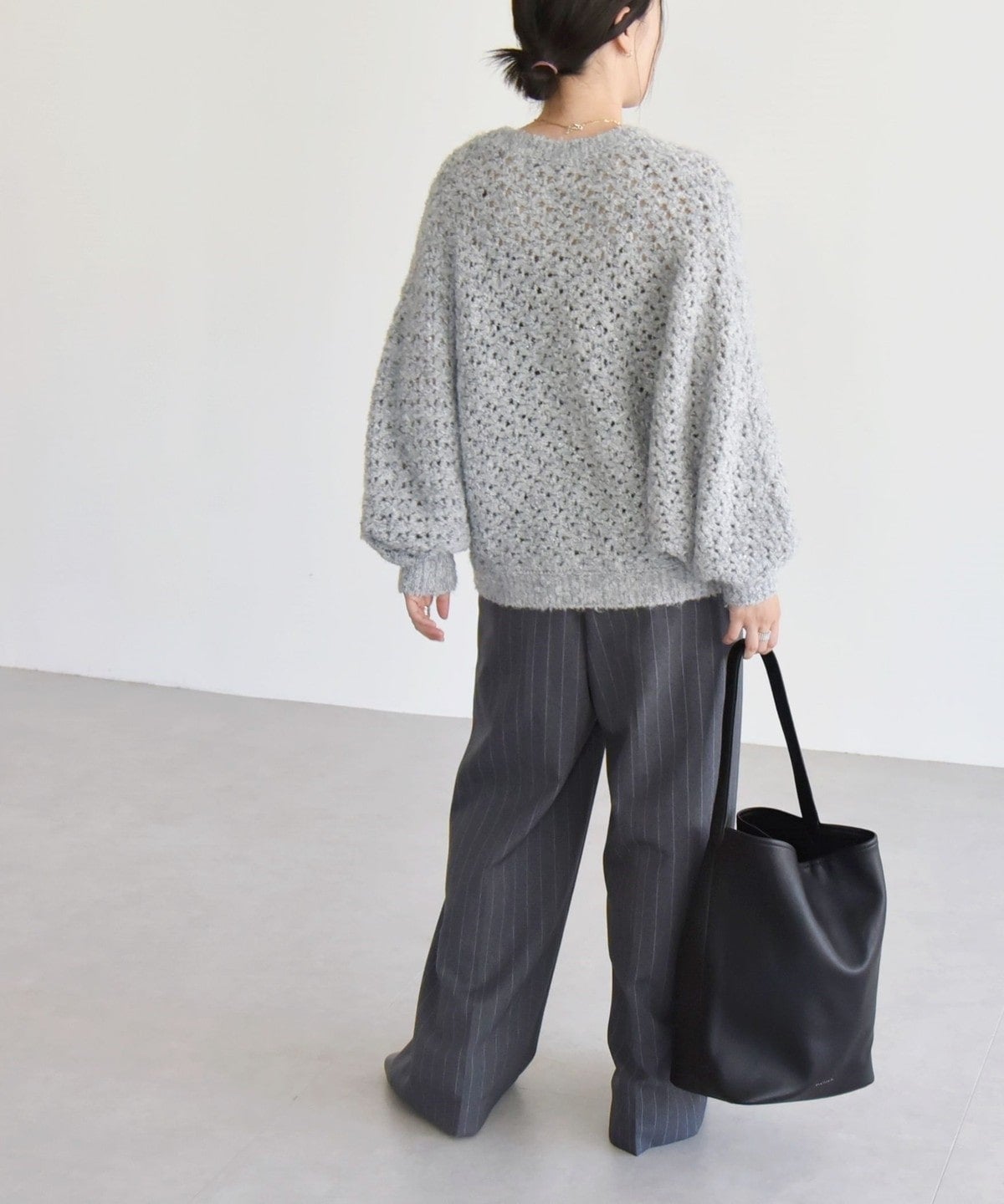 quaranciel:〈手洗い可能〉スパンコール クルーネック ドルマン ニット