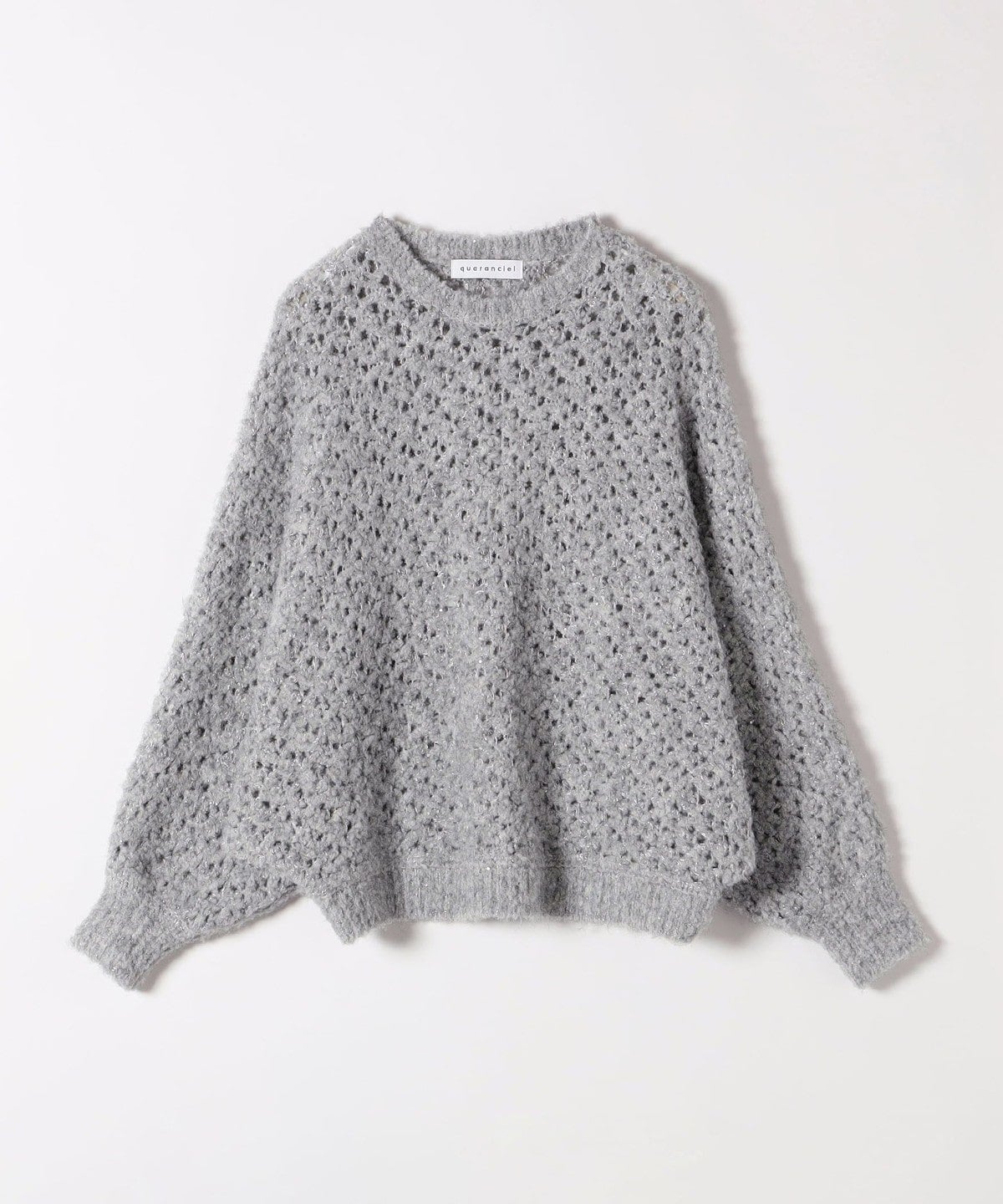 quaranciel:〈手洗い可能〉スパンコール クルーネック ドルマン ニット