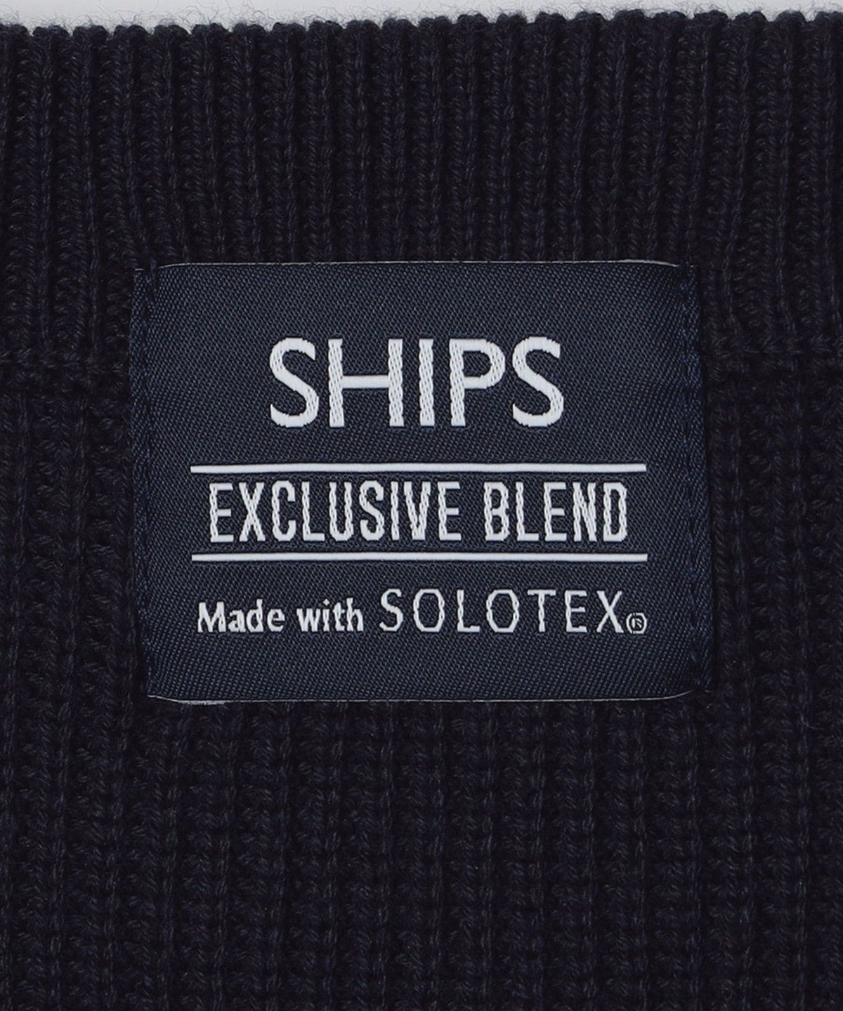 SHIPS:〈洗濯機可能〉SOLOTEX(R) 12ゲージ コットン 畦編み クルーネック ニット